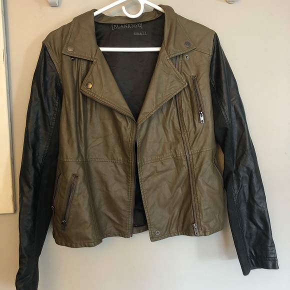 Blank NYC two toned vegan leather jacket. - Picture 1 of 8